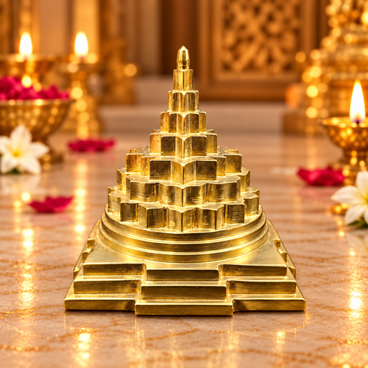 Akhand Handmade Solid Panchdhatu Meru Shree Yantra 2.25*2.25 Inch
