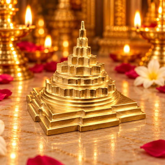 Akhand Handmade Solid Copper Meru Shree Yantra 3*3 inch
