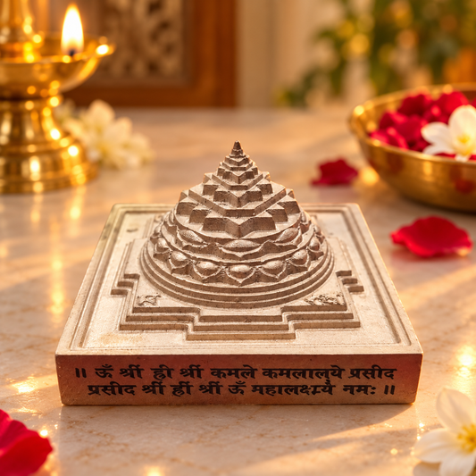 CNC Brass Meru with mantra 2.75*2.75 inch