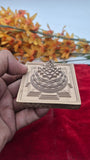 CNC Copper Meru with mantra 2.75*2.75 inch