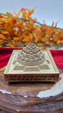 CNC Brass Meru with mantra 2.75*2.75 inch