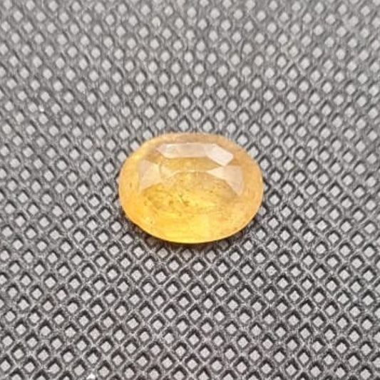 Natural Yellow Sapphire (Pukhraj) | Certified Gemstone – 7.27 Carat