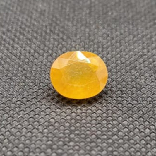 Natural Yellow Sapphire (Pukhraj) | Certified Gemstone – 7.46 Carat