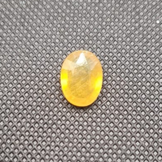 Natural Yellow Sapphire (Pukhraj) | Certified Gemstone – 7.57 Carat