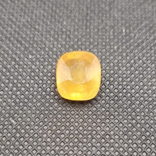 Natural Yellow Sapphire (Pukhraj) | Certified Gemstone – 8.01 Carat