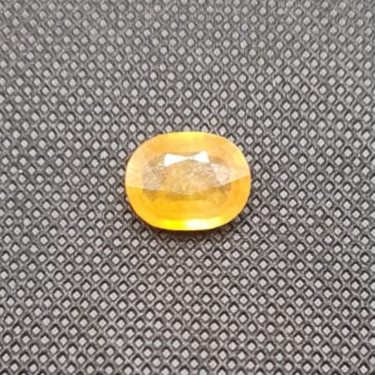 Natural Yellow Sapphire (Pukhraj) | Certified Gemstone – 8.28 Carat