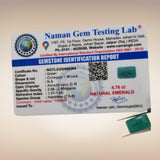 Natural Emerald (Panna) | Certified Gemstone 4.76 Carat