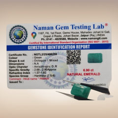 Natural Emerald (Panna) | Certified Gemstone 6.90 Carat