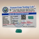 Natural Emerald (Panna) | Certified Gemstone 7.81 Carat