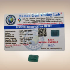 Natural Emerald (Panna) | Certified Gemstone 8.25 Carat