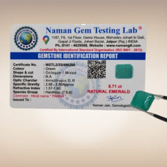 Natural Emerald (Panna) | Certified Gemstone 8.71 Carat