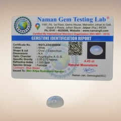 Natural Moonstone (Chandramani) | Certified Gemstone 4.43 Carat