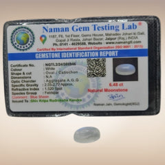 Natural Moonstone (Chandramani) | Certified Gemstone 6.48 Carat