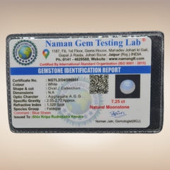 Natural Moonstone (Chandramani) | Certified Gemstone 7.25 Carat