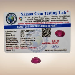 Natural Ruby (Manik) | Certified Gemstone 6.57 Carat
