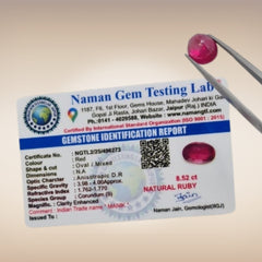 Natural Ruby (Manik) | Certified Gemstone 8.52 Carat