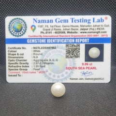 South Sea Pearl (Moti) | Certified Natural Pearl 9.06 Carat