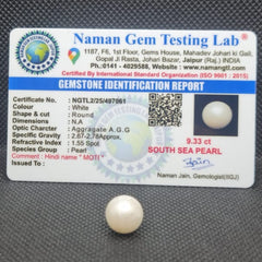 South Sea Pearl (Moti) | Certified Natural Pearl 9.33 Carat