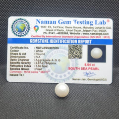 South Sea Pearl (Moti) | Certified Natural Pearl 8.04 Carat