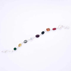 Real Navratna Bracelet in 92.5ct Pure silver