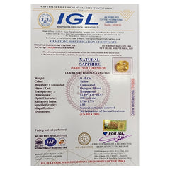 Natural Sri Lankan / Ceyloni Yellow Sapphire - 11.45 Carat