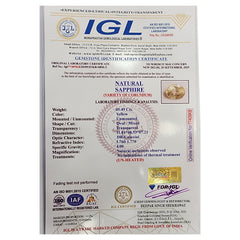 Natural Sri Lankan / Ceyloni Yellow Sapphire - 5.49 Carat