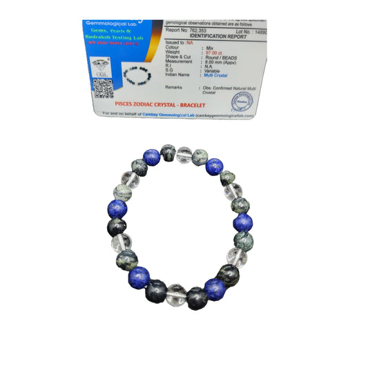 Pisces Zodiac Crystal Bracelet