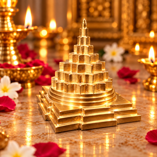 Akhand Handmade Solid Copper Meru Shree Yantra 2.5*2.5 inch