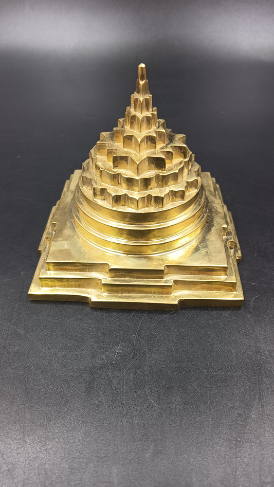 Akhand Handmade Solid Panchdhatu Meru Shree Yantra 4*4 Inch