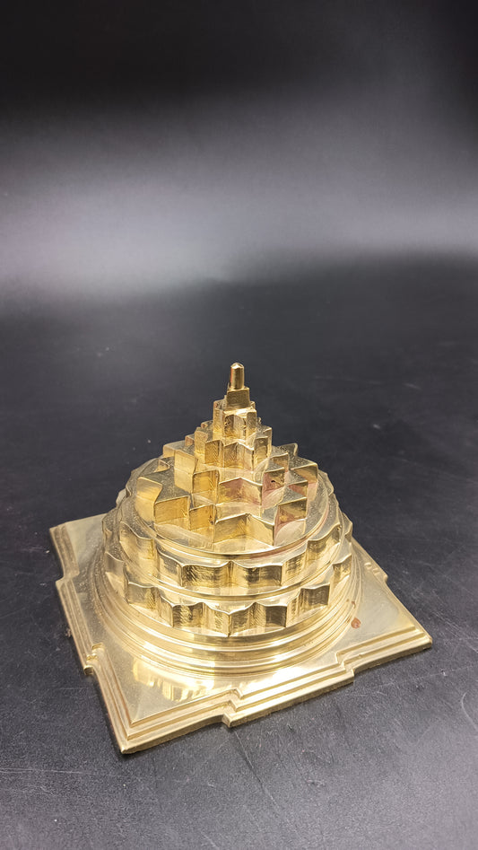 Akhand Handmade Hollow Panchdhatu Meru Shree Yantra 4*4 Inch