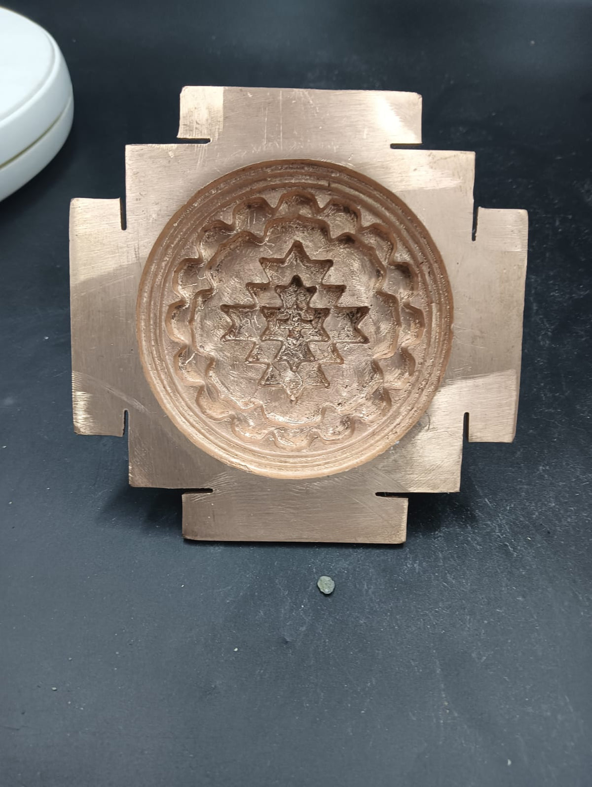 Akhand Handmade Hollow Copper Meru Shree Yantra 5*5 inch