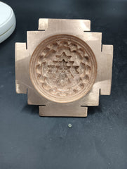 Akhand Handmade Hollow Copper Meru Shree Yantra 5*5 inch