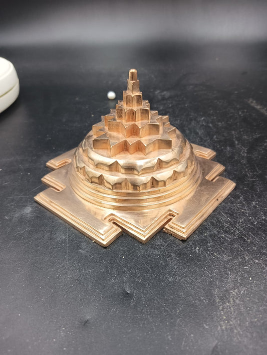 Akhand Handmade Hollow Copper Meru Shree Yantra 5*5 inch