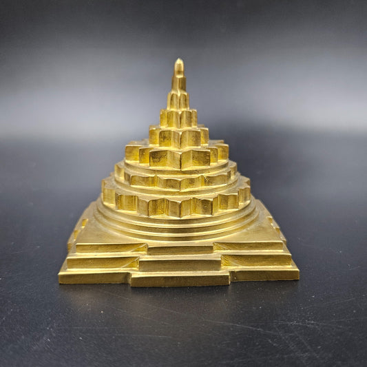 Akhand Handmade Solid Panchdhatu Meru Shree Yantra 3*3 Inch