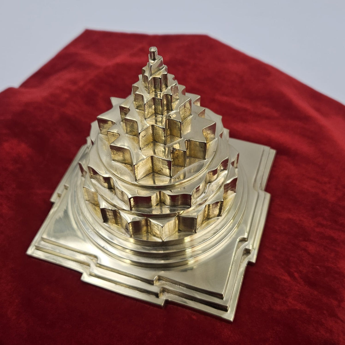 Akhand Handmade Solid Panchdhatu Meru Shree Yantra 6*6 Inch