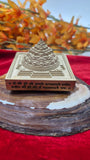 CNC Brass Meru with mantra 2.75*2.75 inch