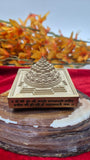 CNC Brass Meru with mantra 2.75*2.75 inch