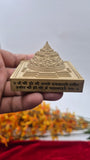 CNC Brass Meru with mantra 2.75*2.75 inch