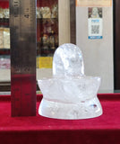 Natural Rock Quartz (Sphatik) Shivling