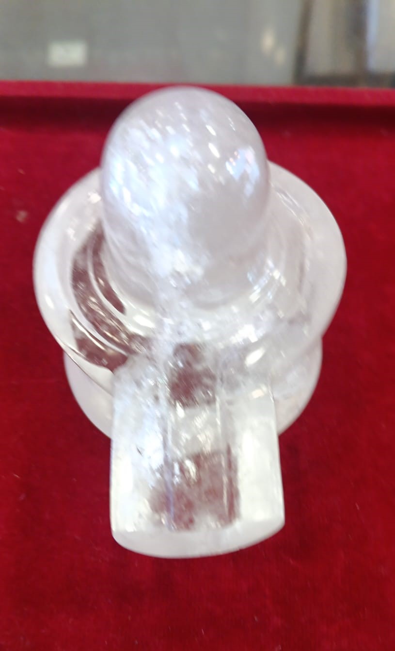 Natural Rock Quartz (Sphatik) Shivling