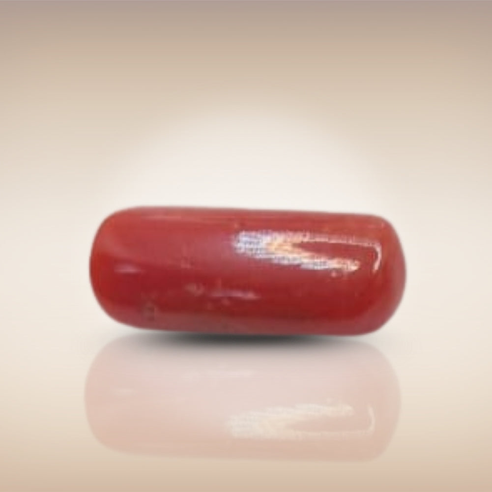 Natural Coral (Moonga) | Certified Gemstone 7.00 Carat