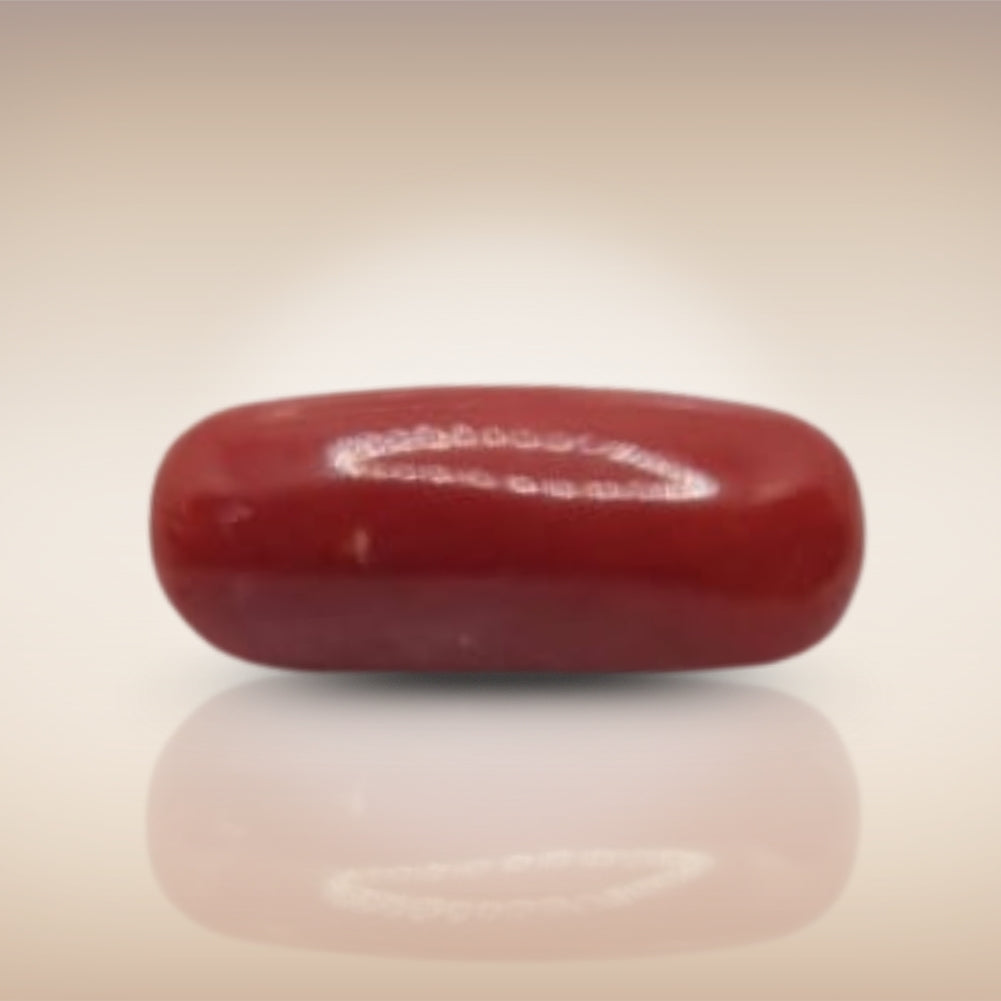 Natural Coral (Moonga) | Certified Gemstone 7.06 Carat