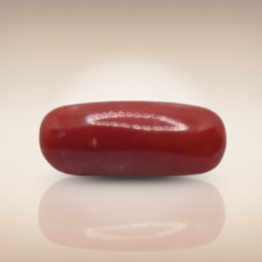 Natural Coral (Moonga) | Certified Gemstone 7.06 Carat