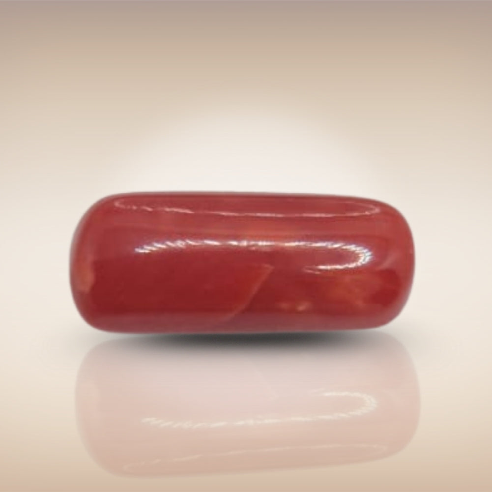 Natural Coral (Moonga) | Certified Gemstone 7.15 Carat