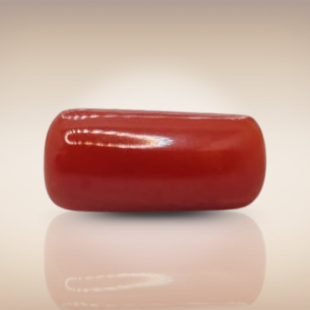 Natural Coral (Moonga) | Certified Gemstone 8.02 Carat