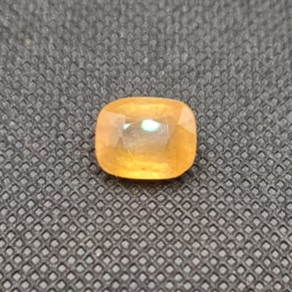 Natural Yellow Sapphire (Pukhraj) | Certified Gemstone – 7.47 Carat