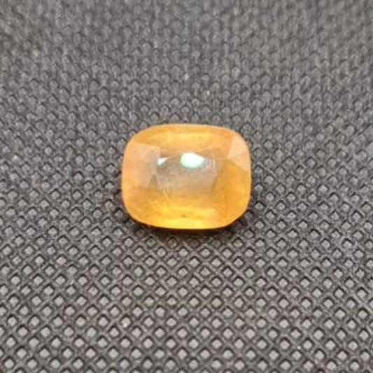 Natural Yellow Sapphire (Pukhraj) | Certified Gemstone – 7.47 Carat