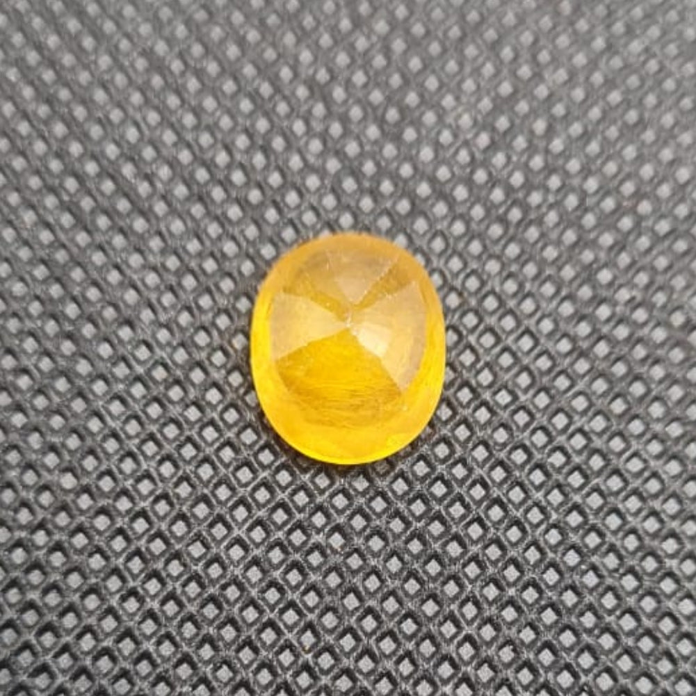 Natural Yellow Sapphire (Pukhraj) | Certified Gemstone – 7.78 Carat
