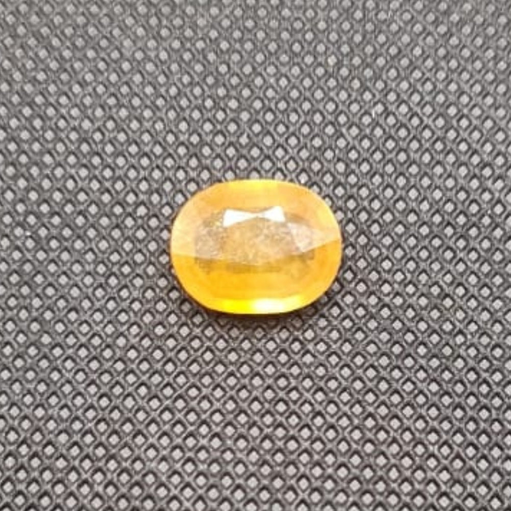 Natural Yellow Sapphire (Pukhraj) | Certified Gemstone – 8.28 Carat