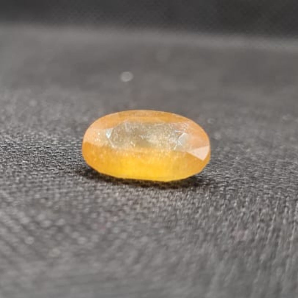 Natural Yellow Sapphire (Pukhraj) | Certified Gemstone – 9.34 Carat